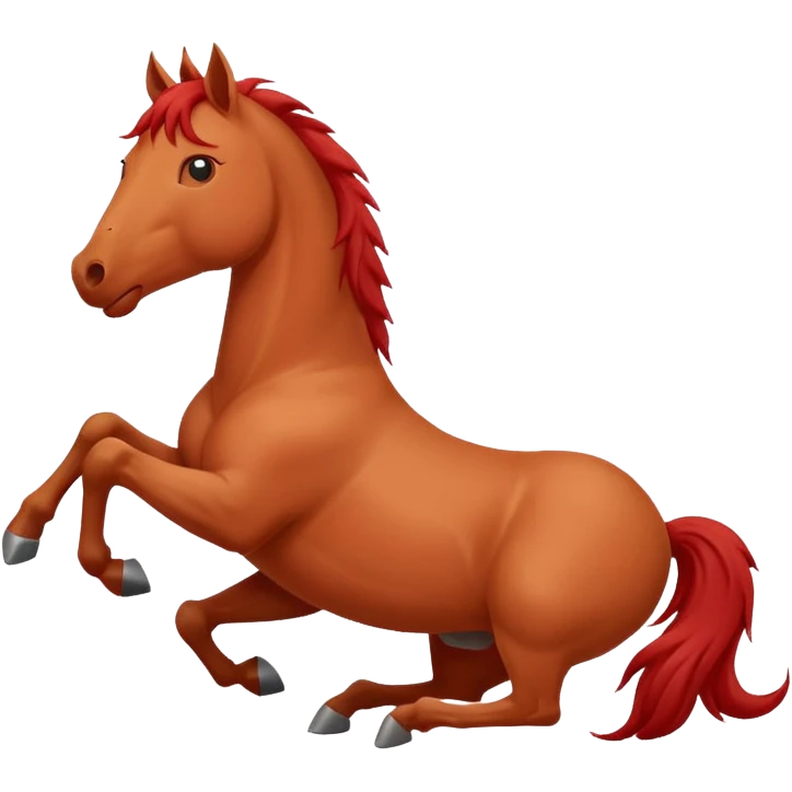 red horse, Rolling on the Floor Laughing emoji