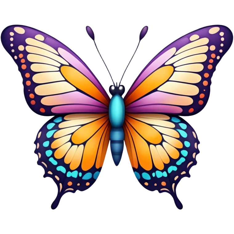 Randomly Patterned markings Butterfly emoji