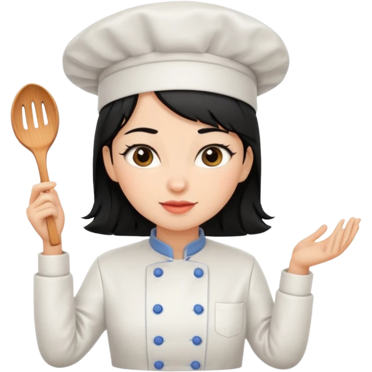 일식검은머리여자요리사 emoji