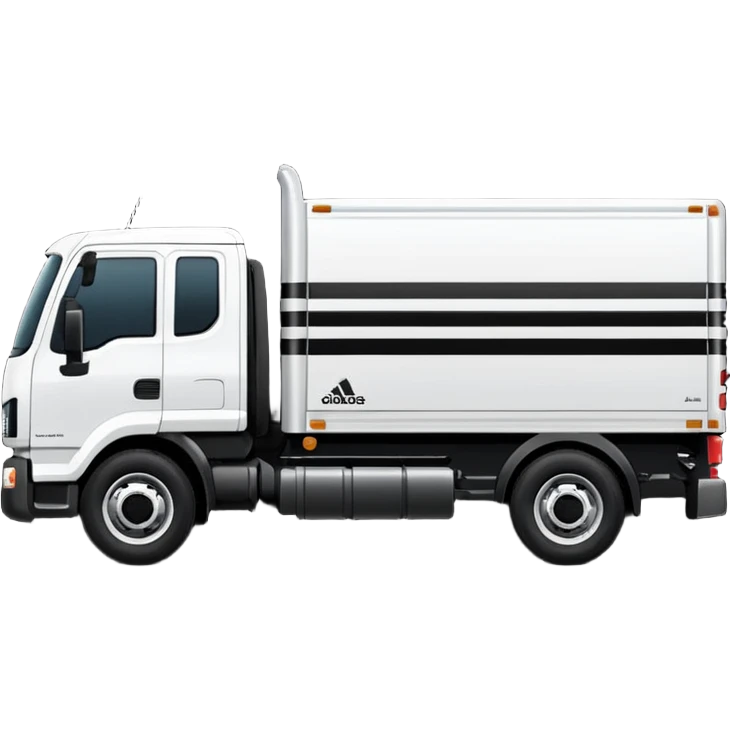 Adidas white stripes black truck emoji
