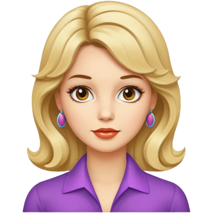 70s 80s single women with hair style  emoji