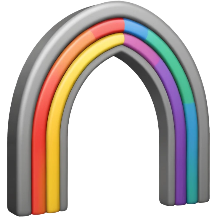 Rainbow in grey scale emoji