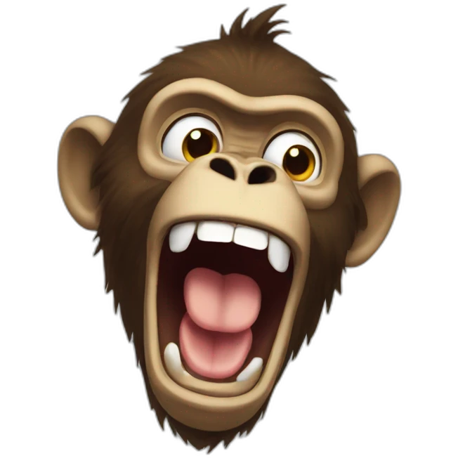 Monkey screaming emoji