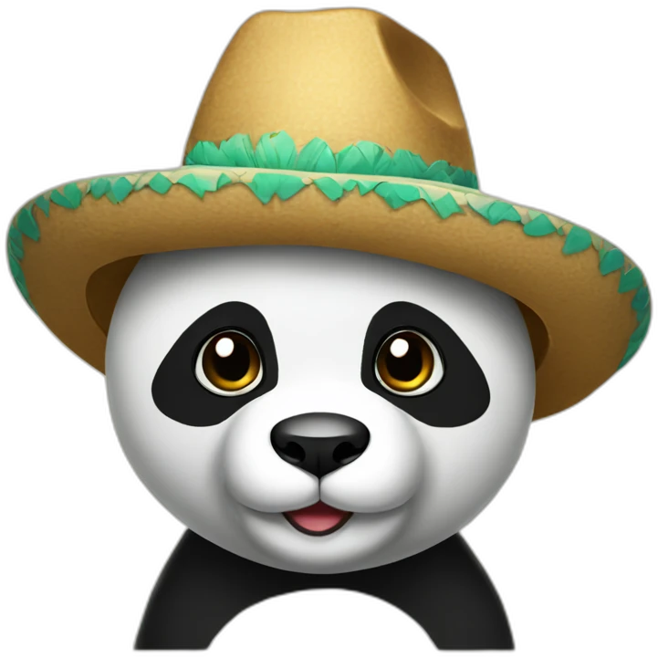 sombrero panda emoji