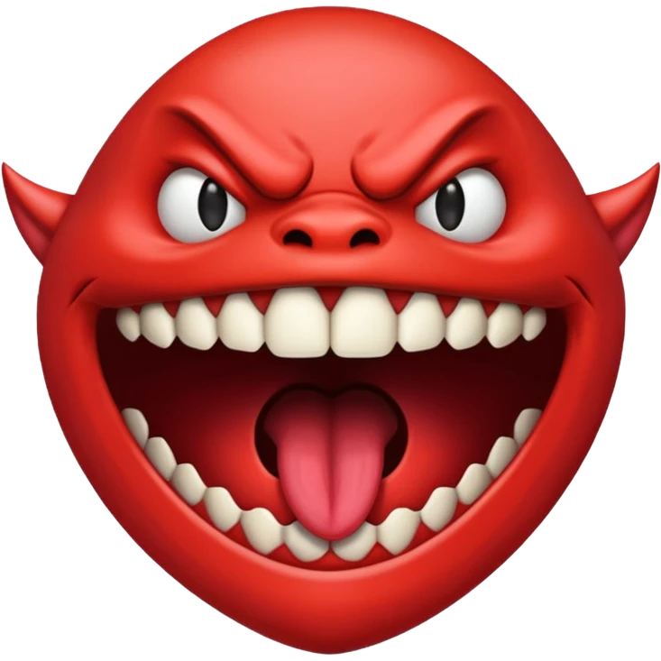 drooling evil sharp teeth monster mouth lips  emoji