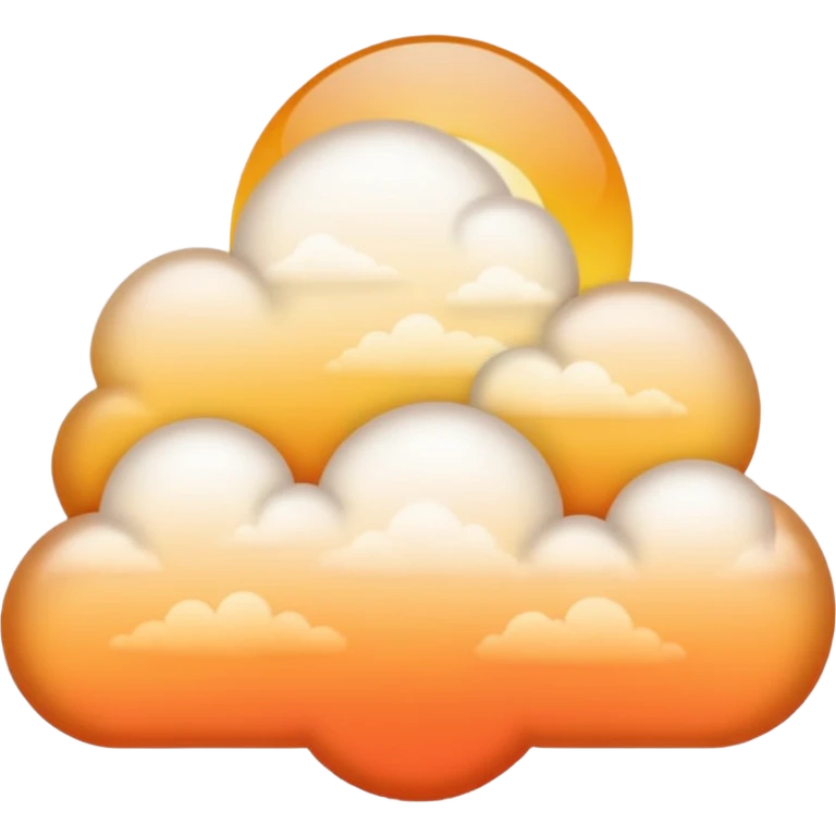 A golden sunset cloud with warm gradient tones. emoji
