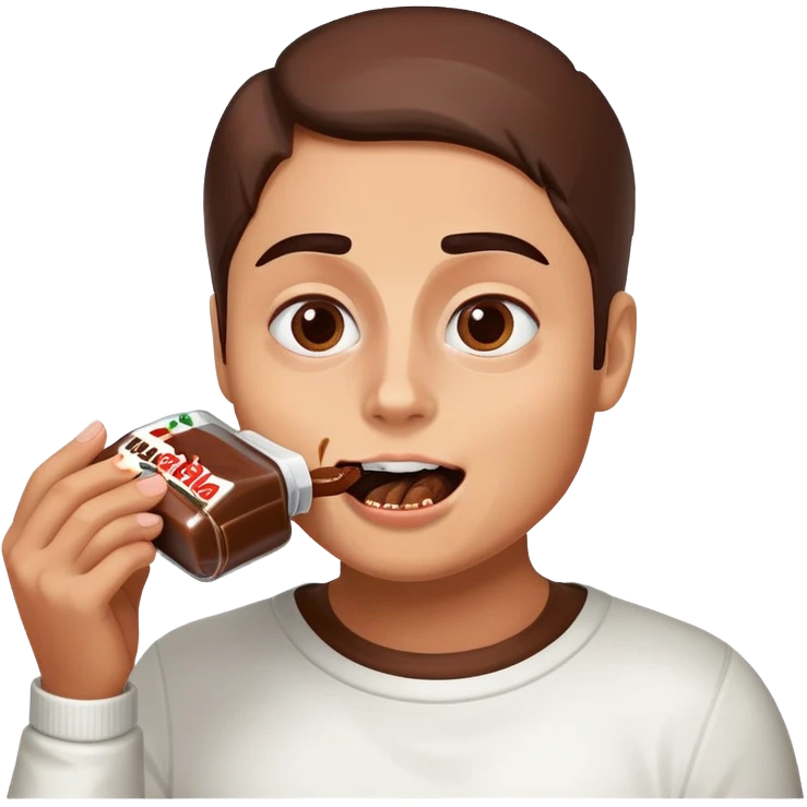 personne qui mange du nutella emoji