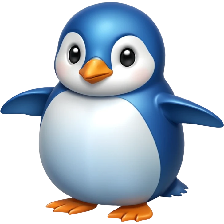 Penguin blue emoji