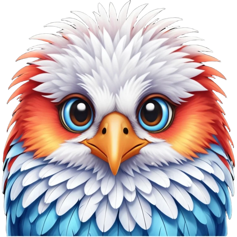Cute bird with loving eyes emoji