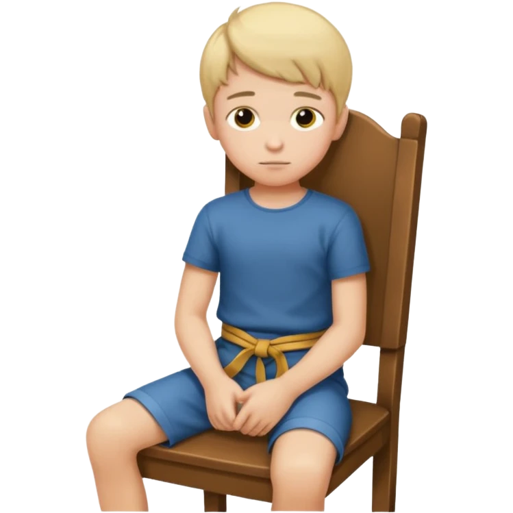 Boy tied to chair emoji