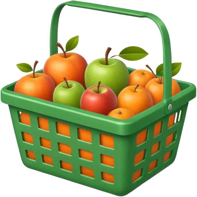 A GREEN SHOPPING BASKET emoji