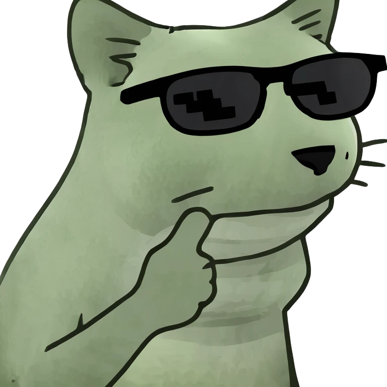 Cat with sunglasses emoji
