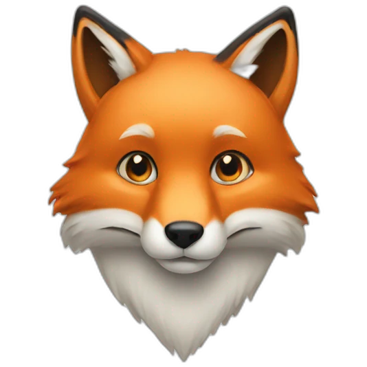 A fox thats half snowman emoji