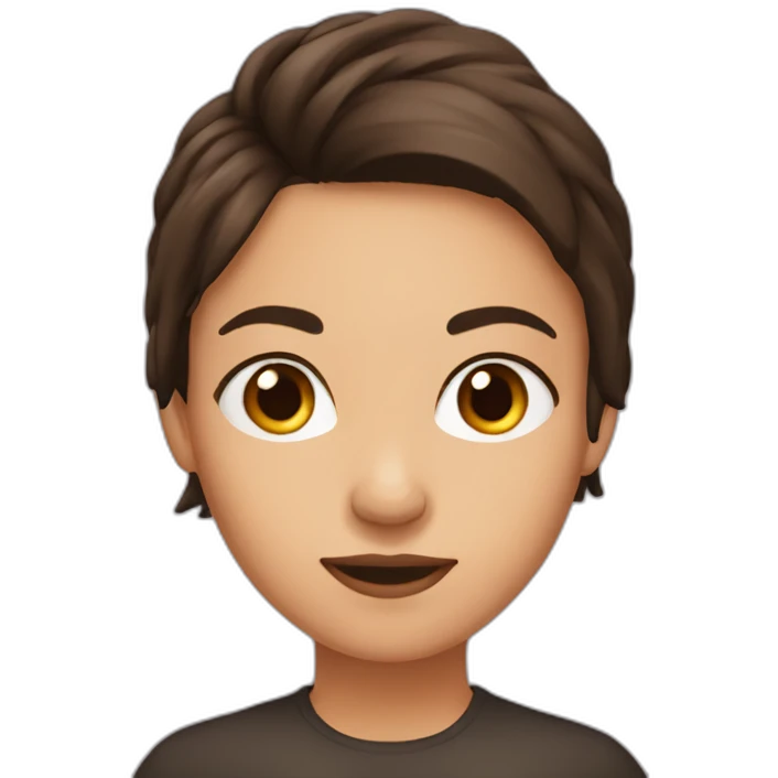 Fille brune emoji