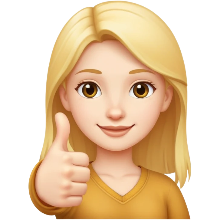 Girl giving a thumbs up  emoji