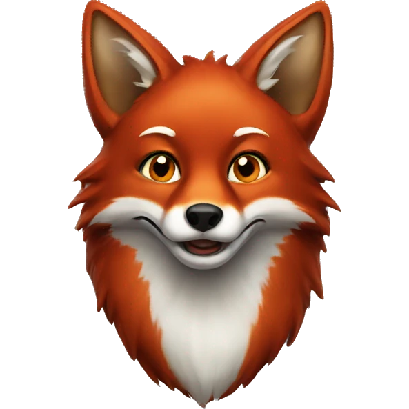 Dark red fox emoji