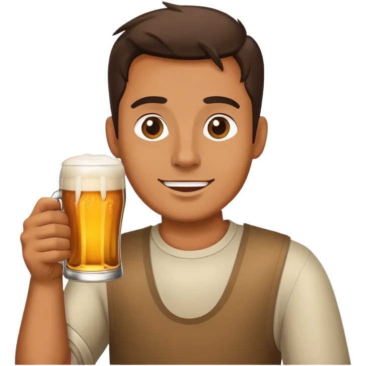 guy drinking beer emoji