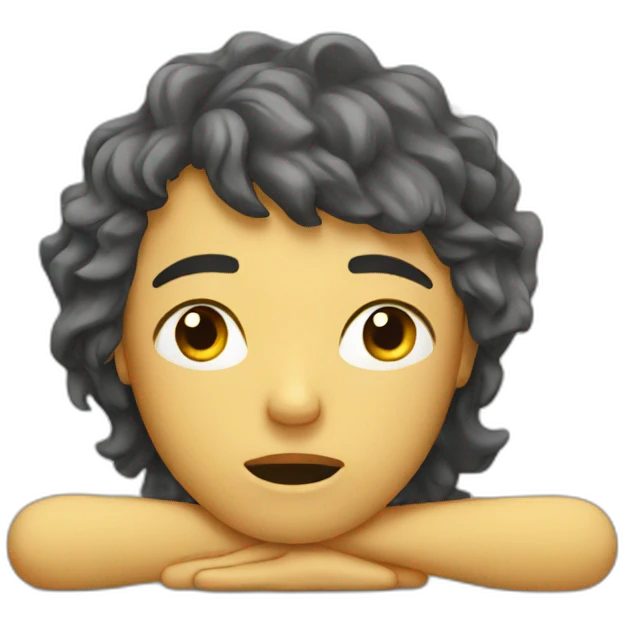 Tired student emoji