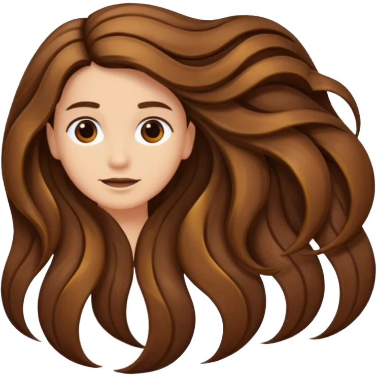 hair strand half of it is the strand and half is divided into the different layers of hair emoji