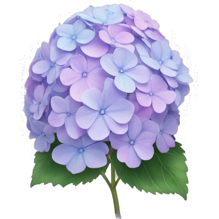 Pastel hydrangea emoji