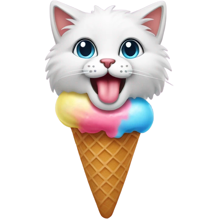 Cat eating ice cream  emoji