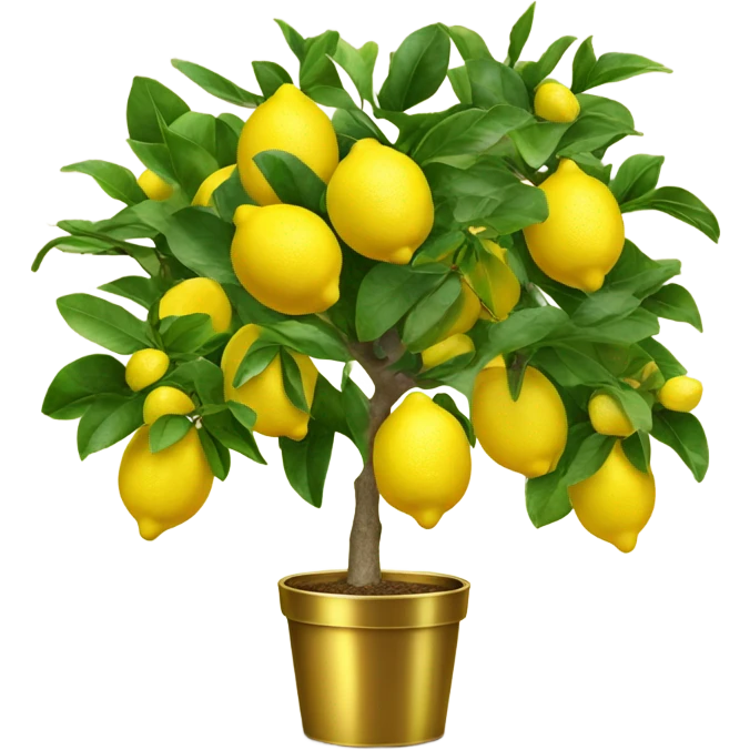 Lemon tree in gold pot emoji