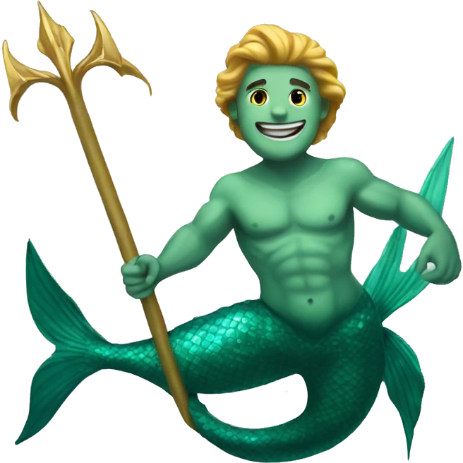 Merman with trident  emoji