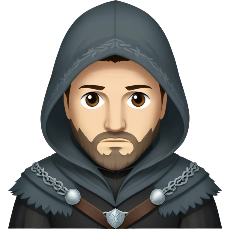 Lothar Frey from game of thrones, wear hooded emoji