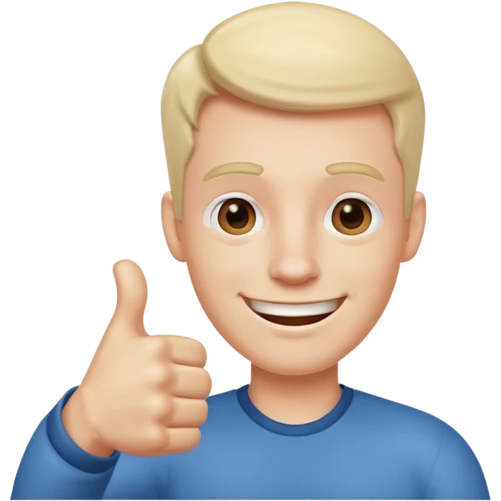 Buat gambar those bad tings guy dari sml yg sedang senang dan berikan jempol emoji