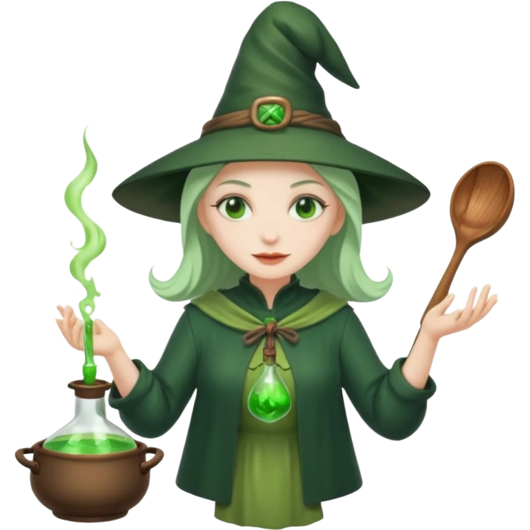 green witch cooking potion emoji