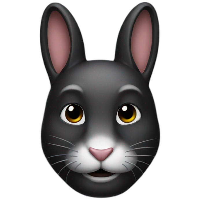 rabbit black mask emoji