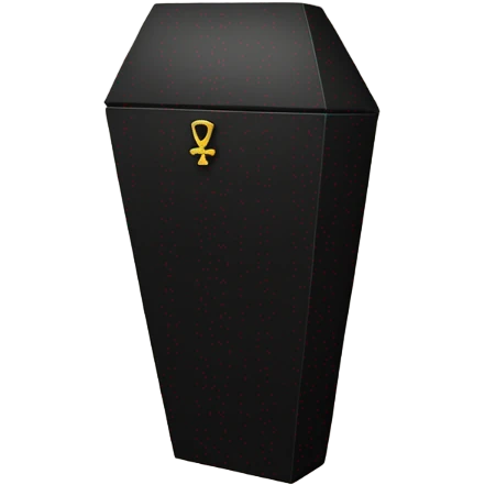 a black coffin emoji