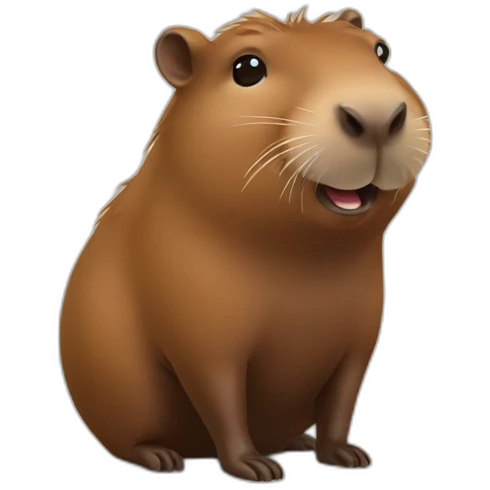 Capybara with chocolate emoji