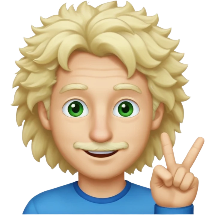 a emoji with two fingers in his nose, make him have a natural white skincolour and blonde hair, blue/green eyes, put the fingers in his nose, its a man and he needs two fingers IN his nose, make him have fluffy blonde hair, and its still not in his nose emoji