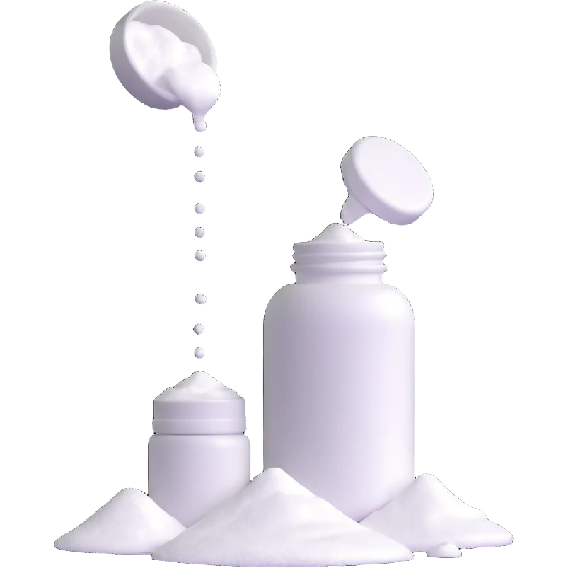 baby powder bottle with puff of white powder emoji
