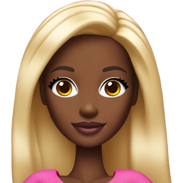 Barbie with dark skin emoji