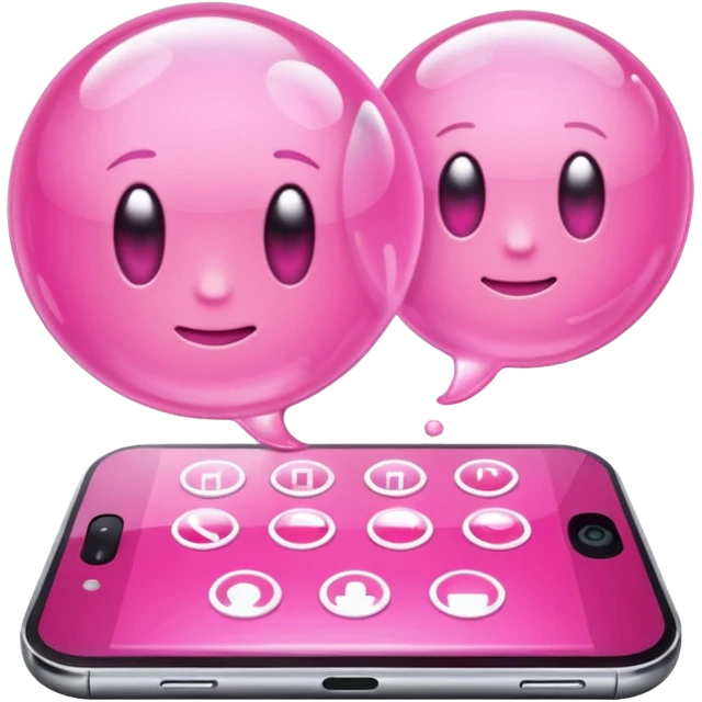 pink phone contacts bubble emoji
