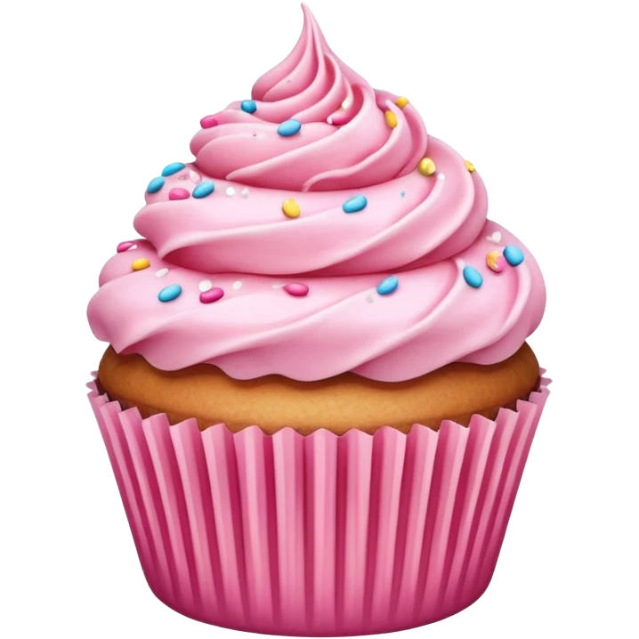 Cupcake with pink icing emoji
