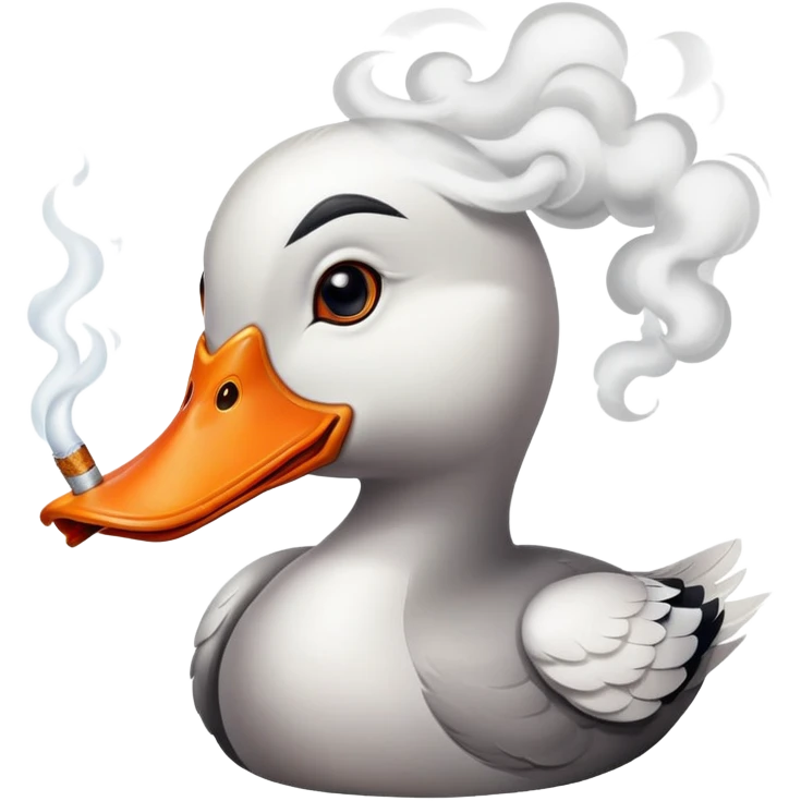 Duck smoking a cigarette  emoji