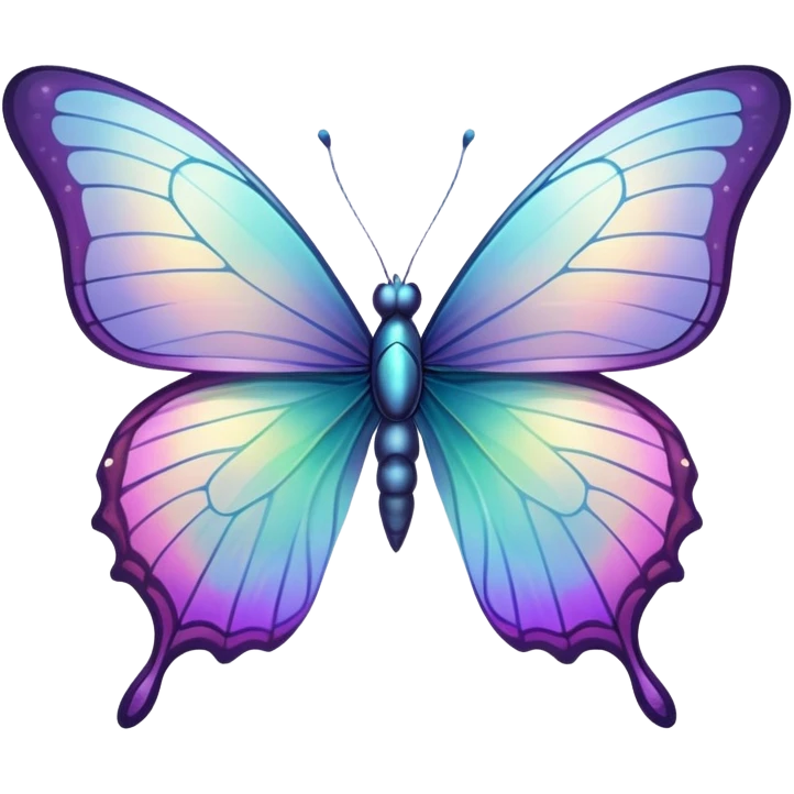 Iridescent ethereal semi-translucent butterfly emoji