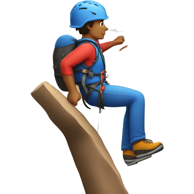 Climber setting off fireworks emoji