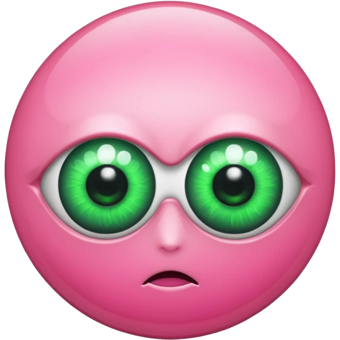 pink green eyeballs emoji