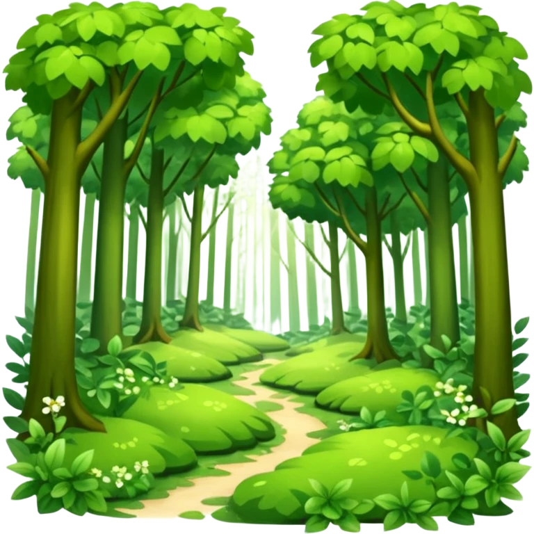 Silent spring forest emoji
