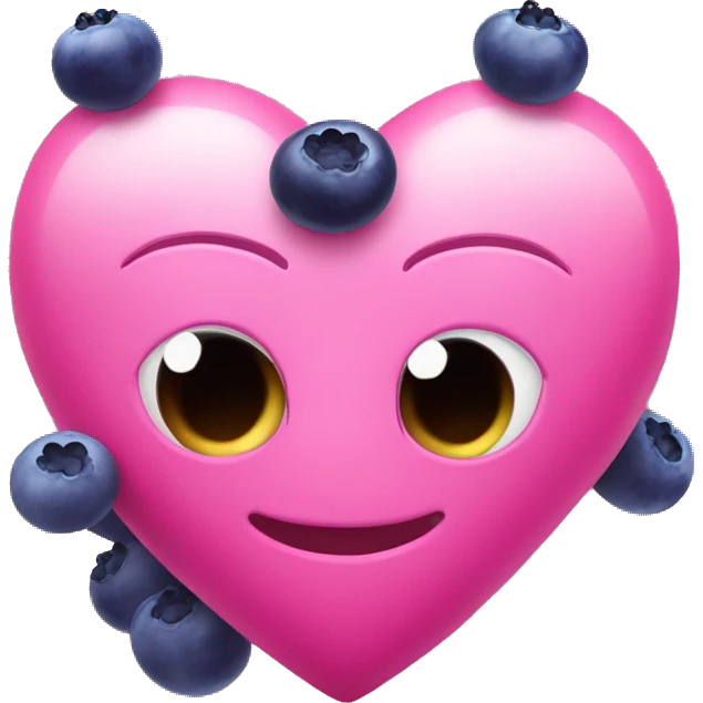 pink Herz mit Blueberry Blasen emoji