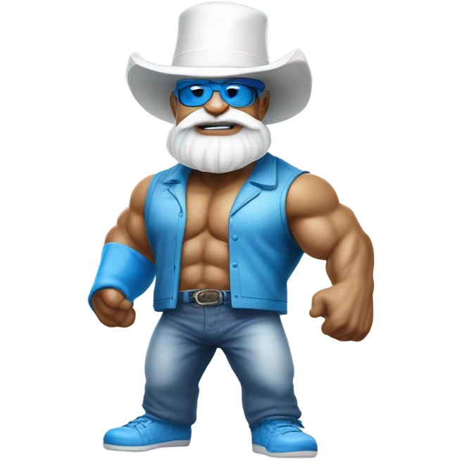 Hulk Hogan as Papa Smurf emoji