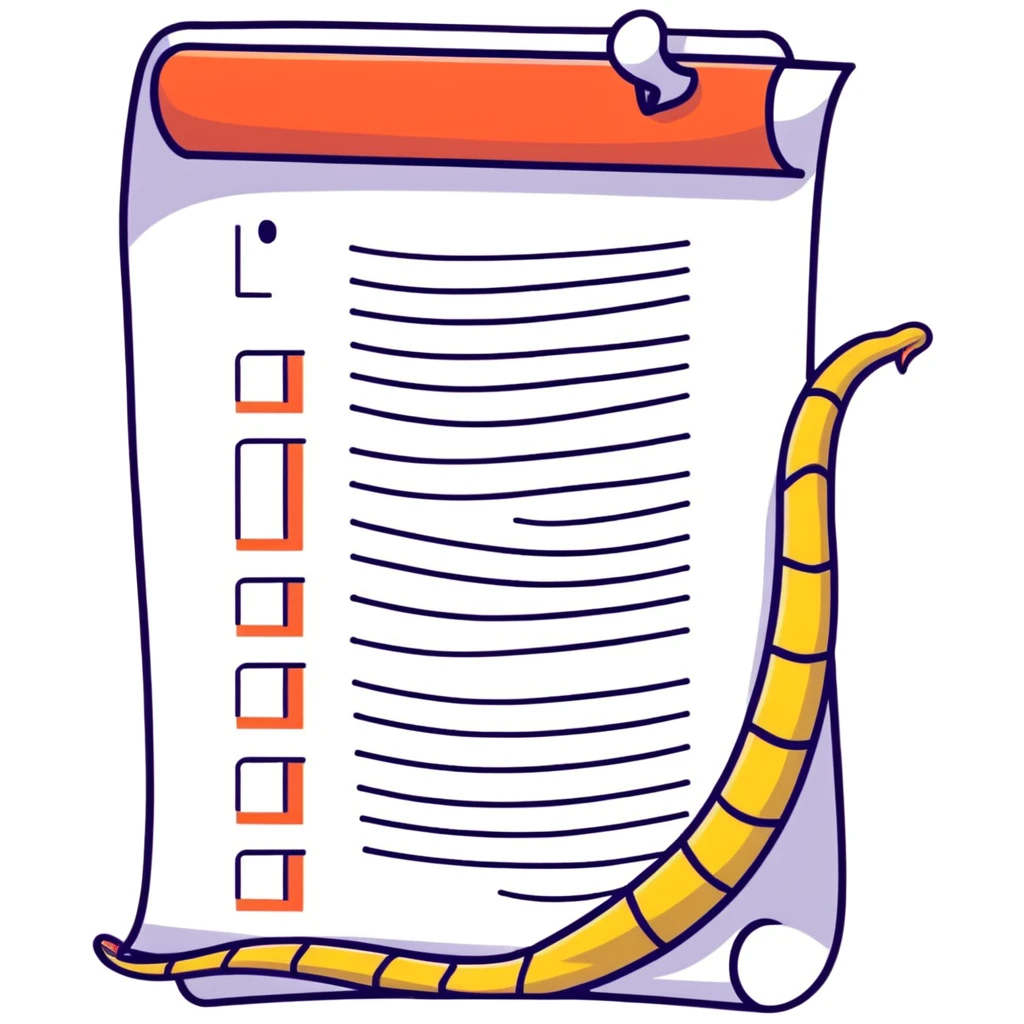 a to-do list paper that is extremely long, curling up and down like a snake, filled with many tiny checkboxes, fading into the distance to look never-ending emoji