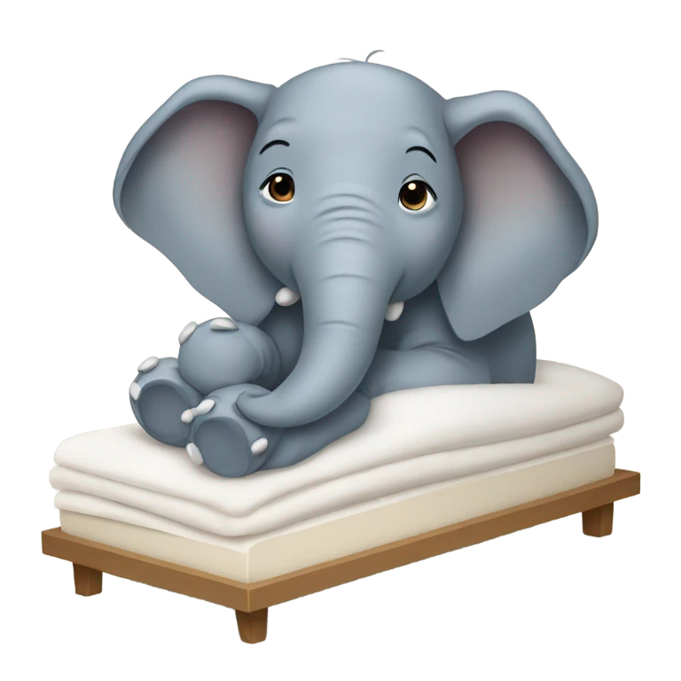 Elephant in bed emoji