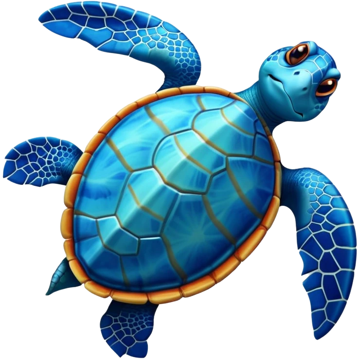 A ocean blue turtle  emoji