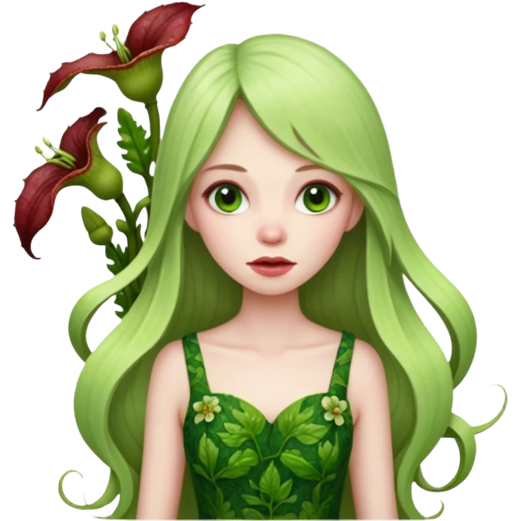 Mujer planta carnivora emoji