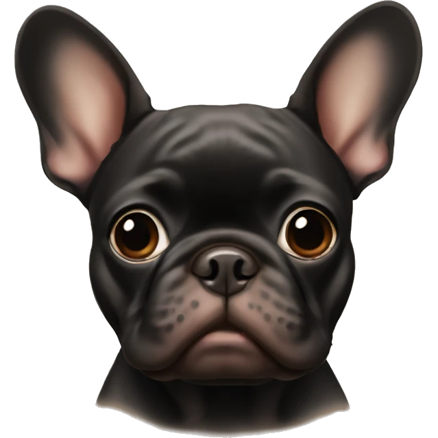 Black and brown French bulldog  emoji